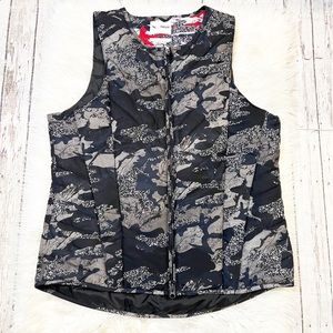 Puma X Trapstar 571817 Gray & Black Camo Rev Bib Quilted Puffer Vest Large